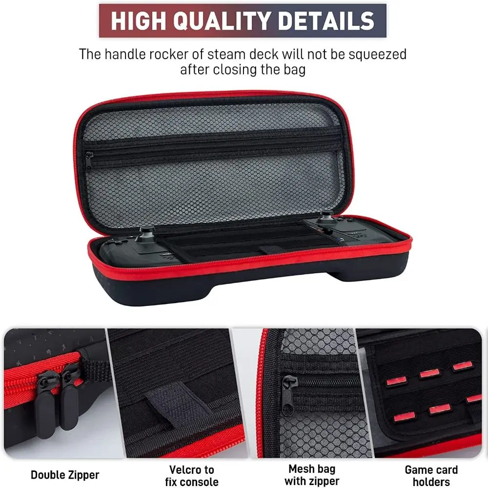 For Asus ROG Ally Hard Carrying Case Storage Bag EVA Shockproof Protective Cover Handbag Handheld Game Console Screen Protector