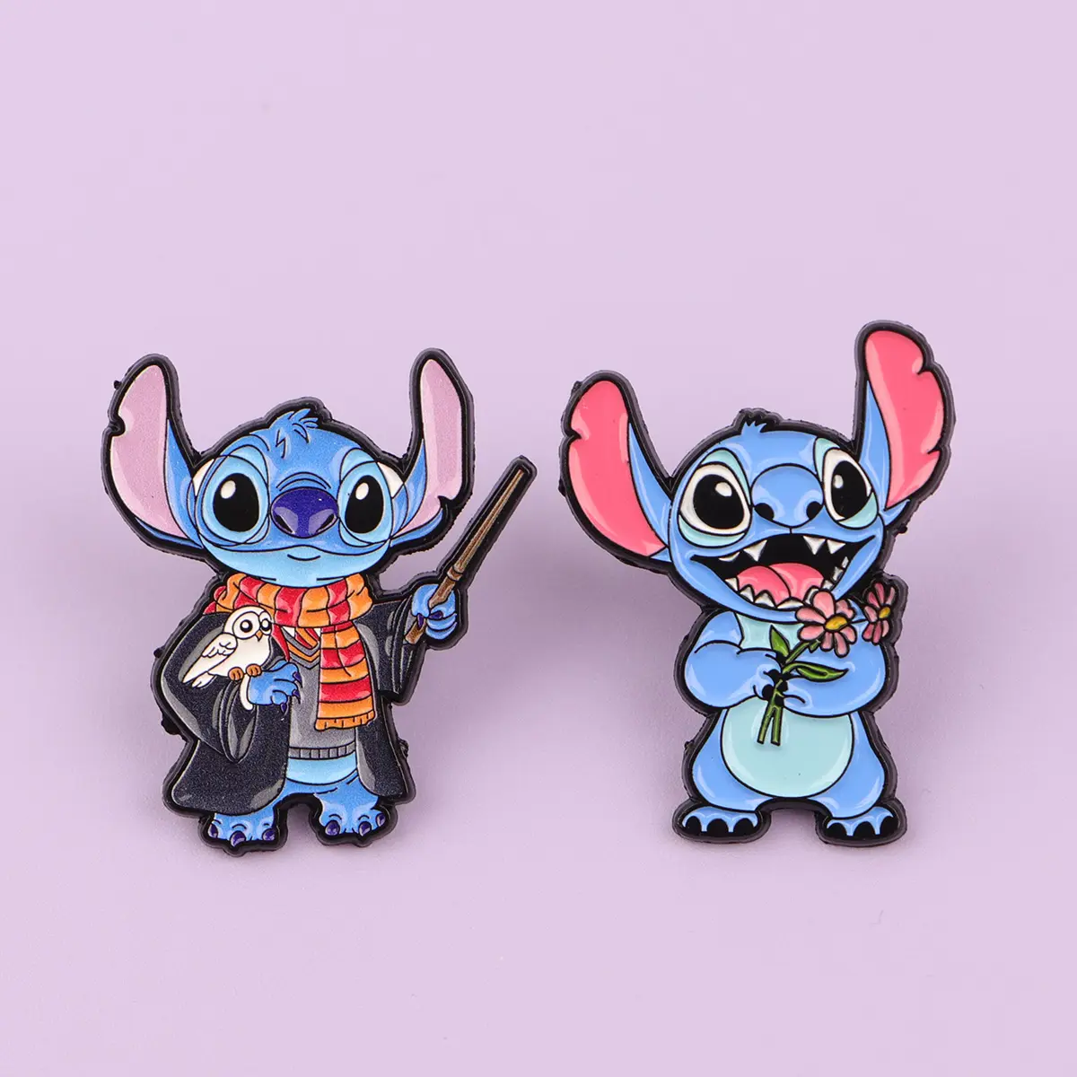 Cute Alien Enamel Pin Cartoon Dog Badge On Backpack Lapel Pins Animal Brooches for Jackets Cosplay Accessories Gift Toys