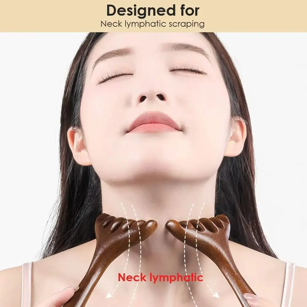 Six-Claw Head Meridian Massage Comb Wide Tooth Anti-static Back Scratcher Handheld Long Handle Comb