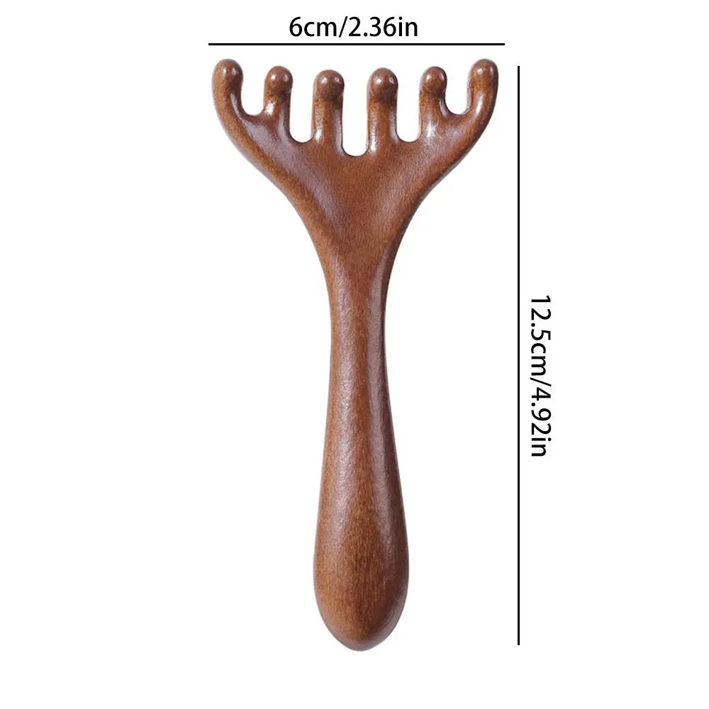 Six-Claw Head Meridian Massage Comb Wide Tooth Anti-static Back Scratcher Handheld Long Handle Comb