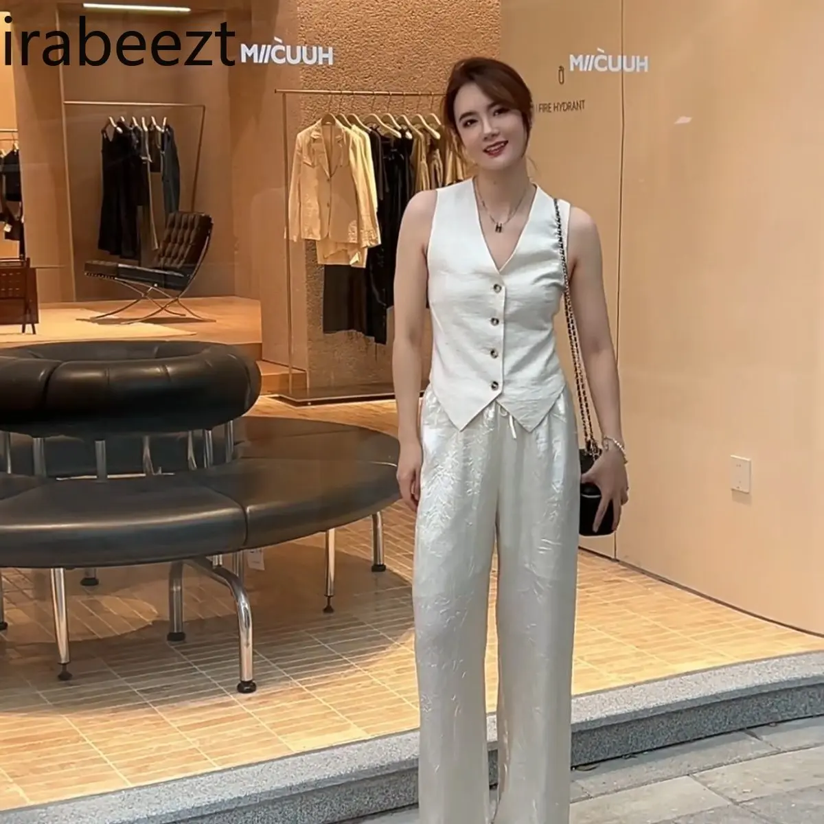 Casacos De Inverno Feminino Women's Linen Vest Summer New Sleeveless V-Neck Waistcoat Hot Sale Fashion Outerwear