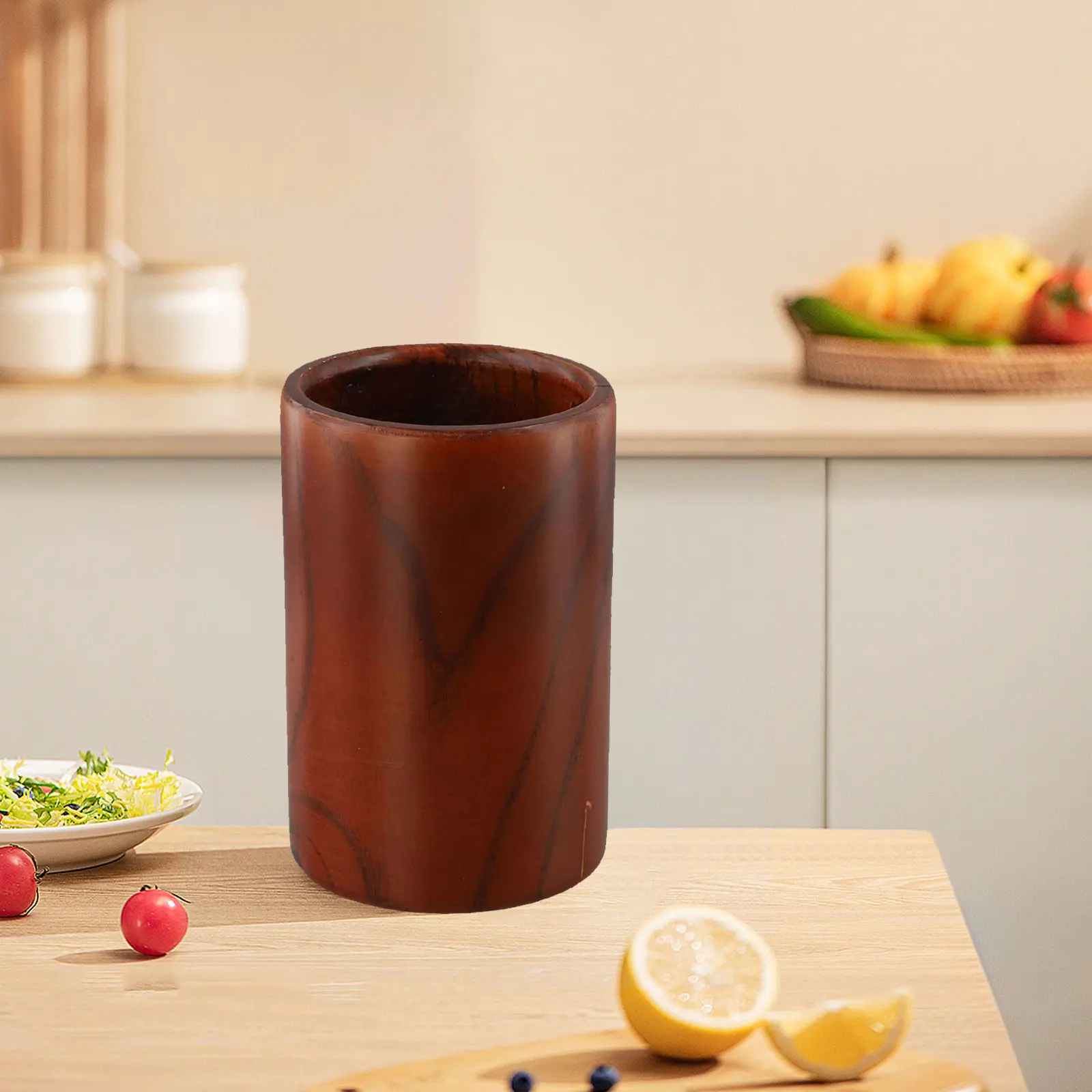 Easy To Maintain Kitchen Organizer Wood Storage Rack Wooden Utensil Holder Space Saving Solution Kitchen Storage Solutions