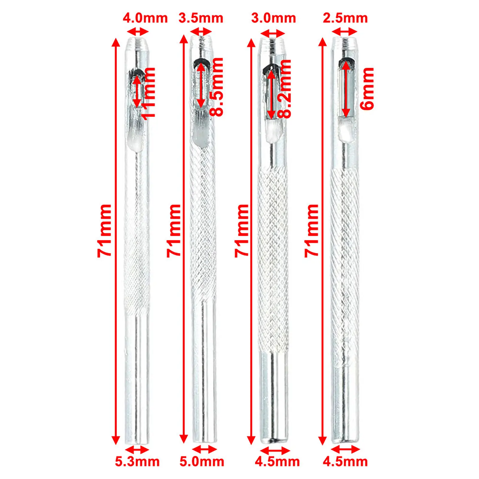 4 Pcs Belt Hole Punchers Hollow DIY Tools 2.5 3 3.5 4mm Steel Watch Band Belt Hole Puncher Hand Tools Hot Sale