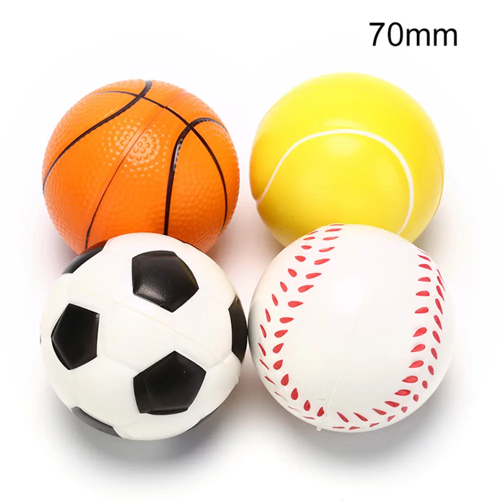 Eco Friendly Soft Squeeze Ball Fidget Stress Reliever Elastic Hand Exercise Toy Non Toxic and Harmless PU Bouncyball