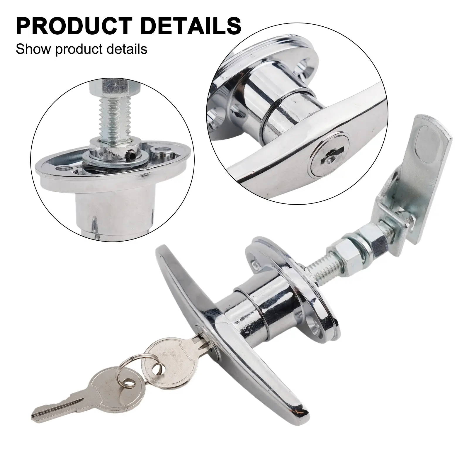 Garage Door Lock Camper Lock Kit High-Quality Materials Reliable Lock Keyed Lock Kit For Truck For Garage Doors