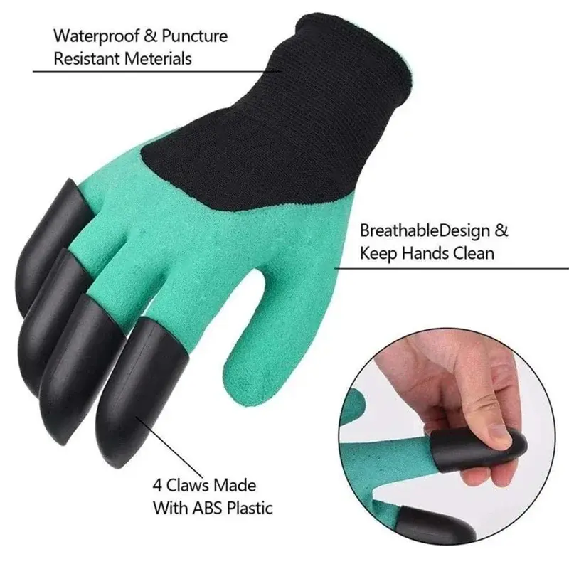 Gardening Digging Gloves Plant Pake Cots Claws for Garden Flowers Weeds Vegetable Planting Labor Protection Garden Tools