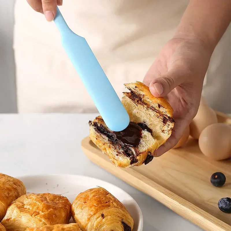 Silicone Long Scraper Color Cream Long Knife Scraper Cake Making Small Accessories Silicon Spatula Baking Tools for Cakes