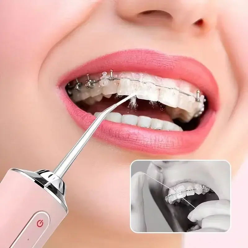 Rechargeable Oral Irrigator Portable Dental Irrigator Water Flosser 3 Models 4 Jet Nozzles Water Teeth Pick Flosser Water Jet