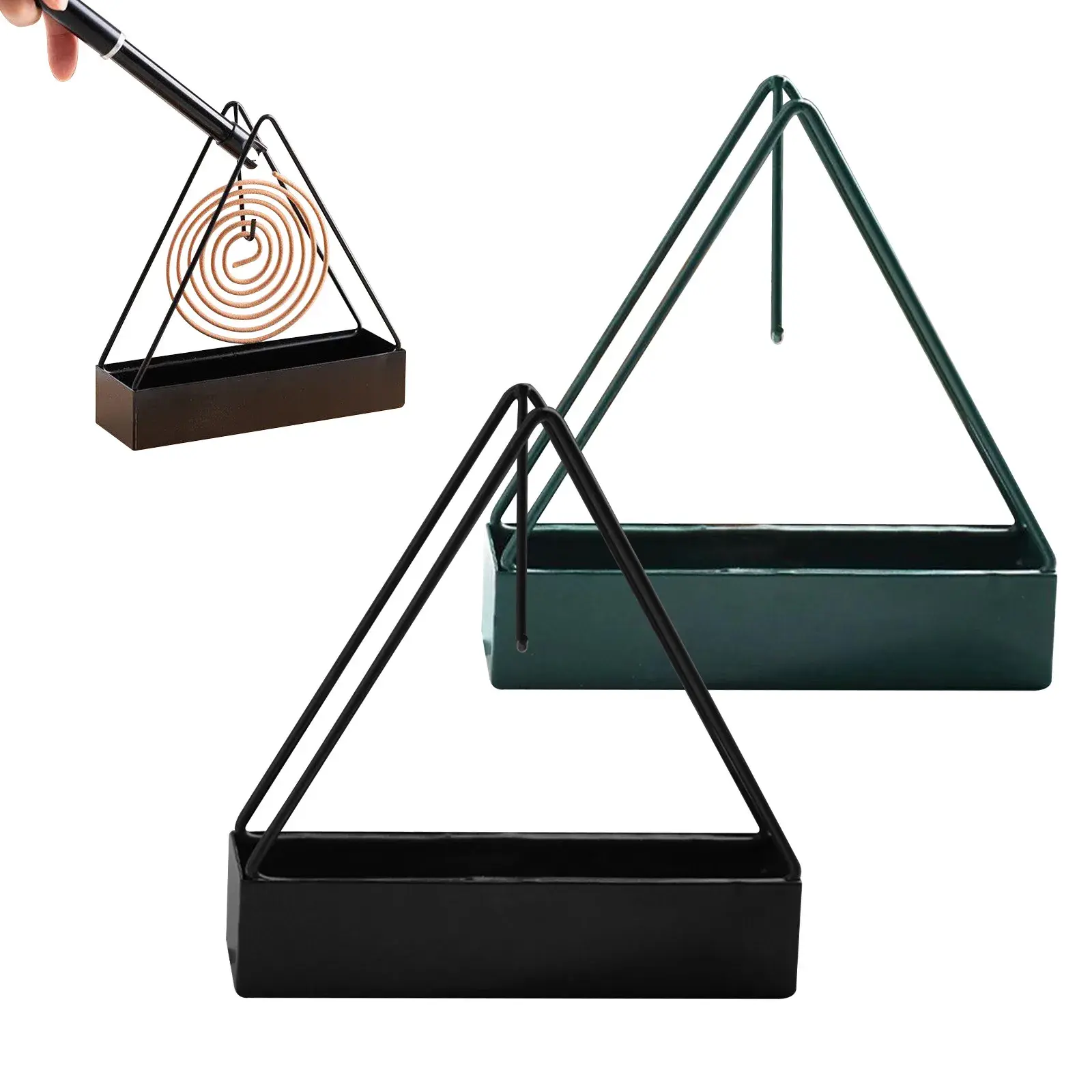 Creative Mosquito Coil Holder with Tray Nordic Style Spiral Summer Day Iron Mosquito Repellent Incenses Rack Plate Home Decor