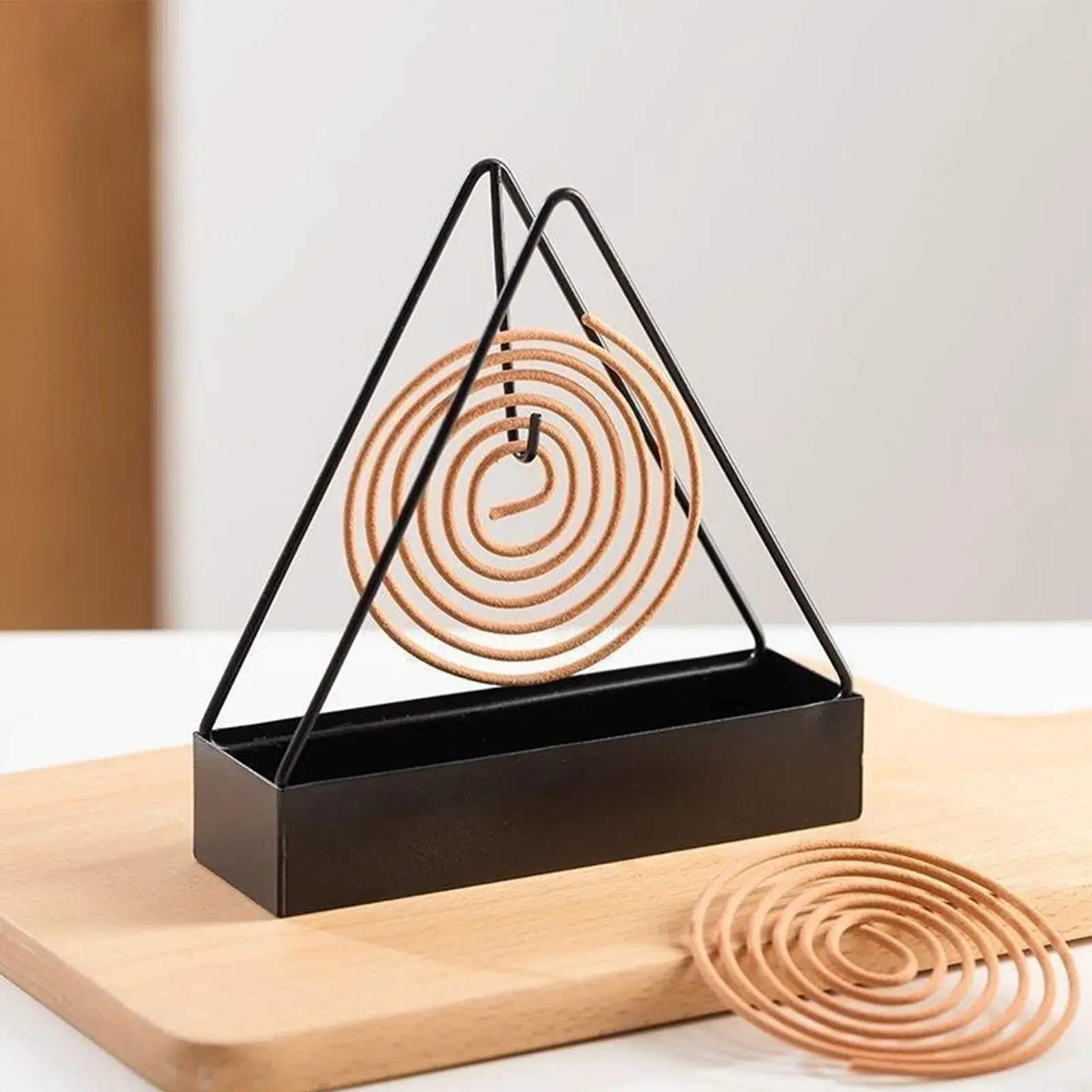 Creative Mosquito Coil Holder with Tray Nordic Style Spiral Summer Day Iron Mosquito Repellent Incenses Rack Plate Home Decor