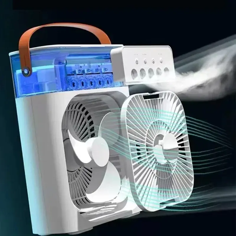 Portable 3 in 1 Fan AIr Conditioner Household Small Air Cooler LED Night Lights Humidifier Air Adjustment Home Fans Dropshipping