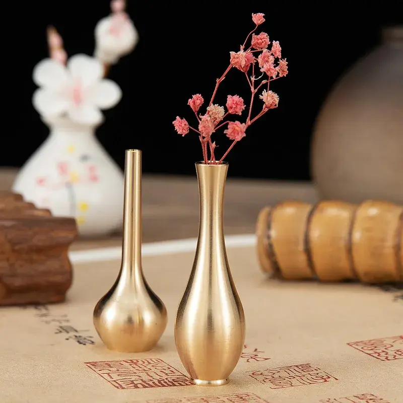 Mini Vase Gold Home Decor Living Room Decoration Antique Vase Tall Unique Flower Nordic Vase