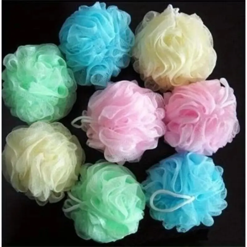 10pcs Color Random Bath Shower Soap Bubble Body Wash Exfoliate Puff Sponge Mesh Net Ball Bath Brushes Random Color Wholesale