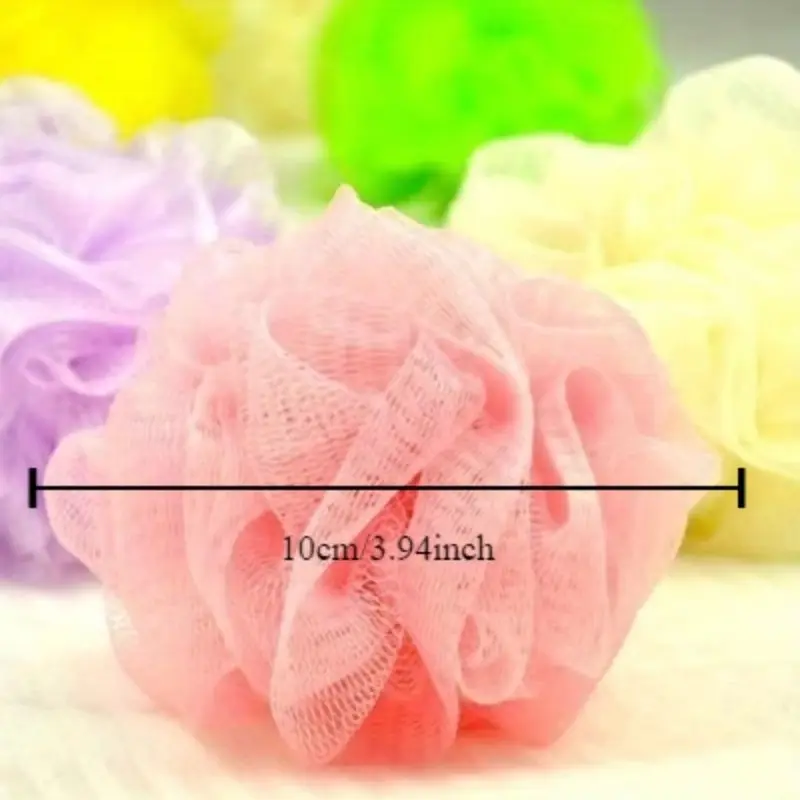 10pcs Color Random Bath Shower Soap Bubble Body Wash Exfoliate Puff Sponge Mesh Net Ball Bath Brushes Random Color Wholesale