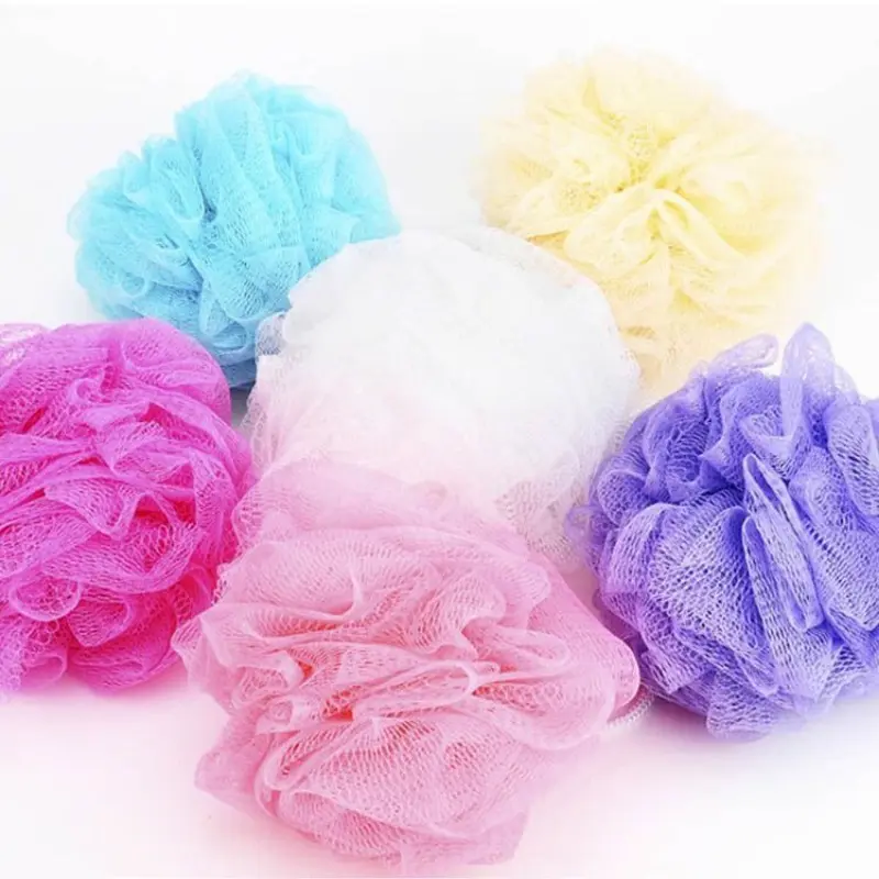 10pcs Color Random Bath Shower Soap Bubble Body Wash Exfoliate Puff Sponge Mesh Net Ball Bath Brushes Random Color Wholesale