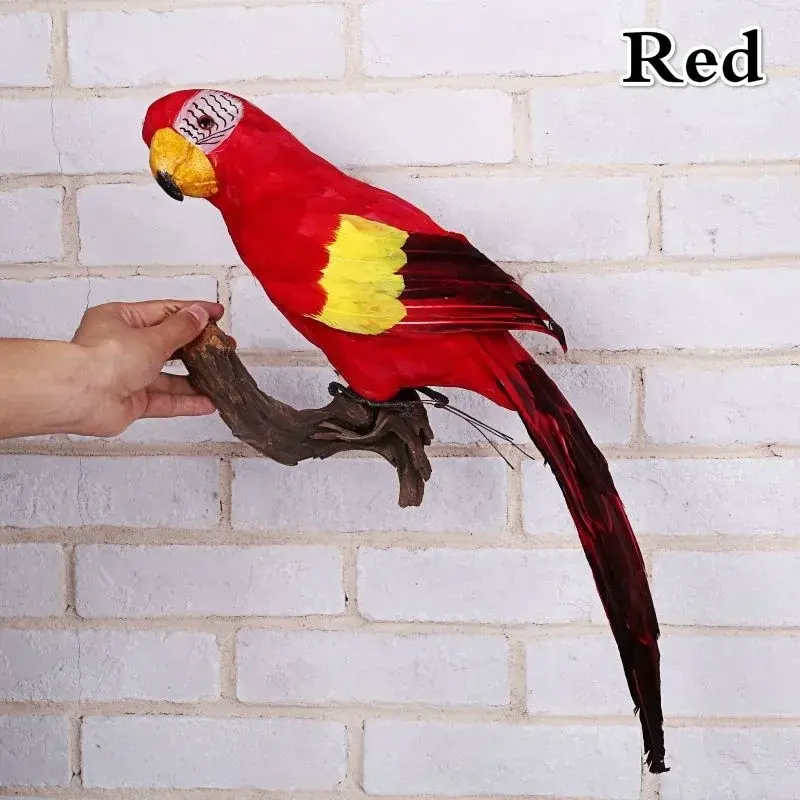 New Creative 45cm Simulation Parrot Handmade Foam Feather Macaw Lawn Figurine Ornament Fake Animal Bird Garden Prop Decoration