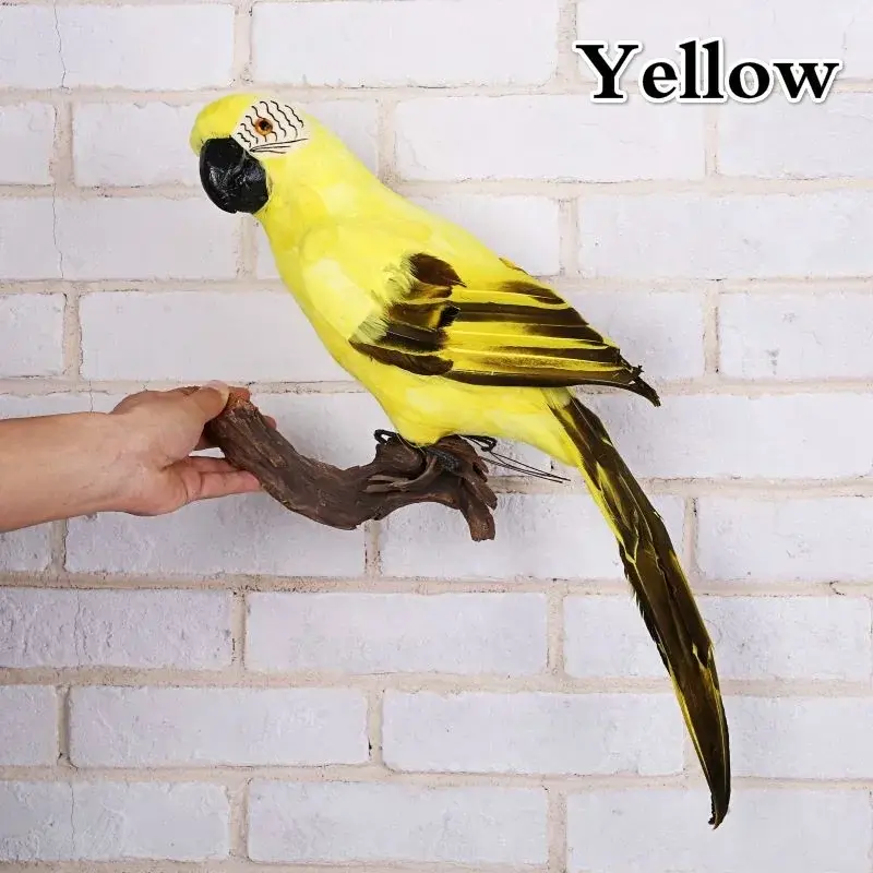 New Creative 45cm Simulation Parrot Handmade Foam Feather Macaw Lawn Figurine Ornament Fake Animal Bird Garden Prop Decoration