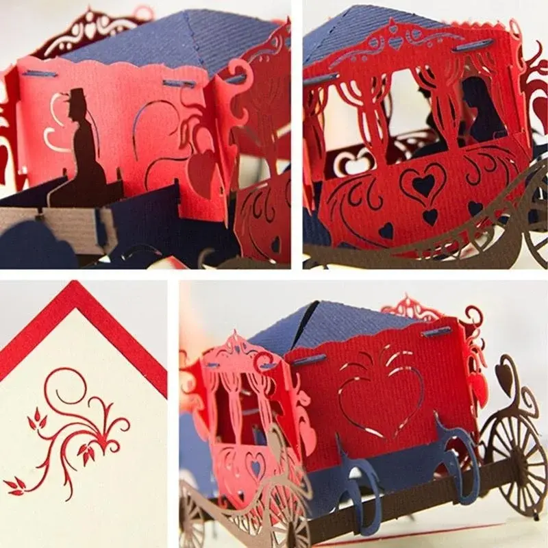3D Pop UP Love Card for Wife and Girlfriend Gift for Valentines Day Anniversary Wedding Invitation Greeting Thank You Cards