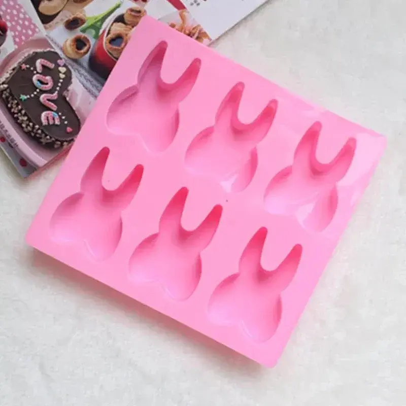 6 Cavity Tooth Shaped Silicone Cake Mold Teeth Chocolate Fondant Candy Candle Soap Mould Jelly Decoration Tools Pudding Molds