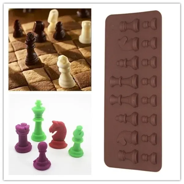 DIY Cake Mold Chess Shaped Chocolate Molds Ice Cube Mould Baking Mould Silicone Mold Cake Decorating Tools Kitchen Accessories
