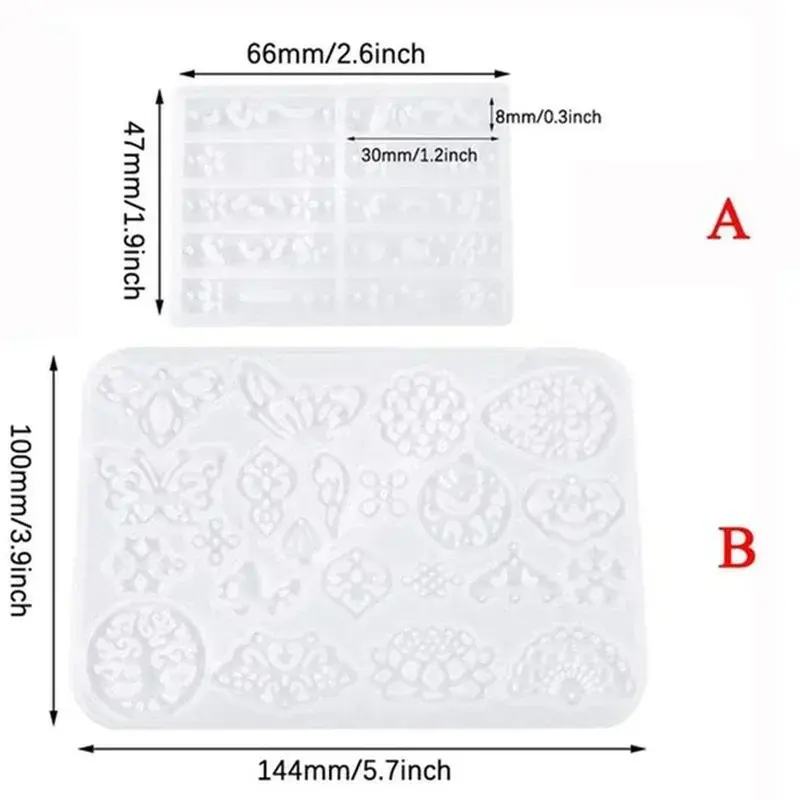 Transparent Diy Craft Epoxy Necklace Model Dropping Pendants Silicone Moulds Crystal Earring Resin Molds Jewelry Making Tools
