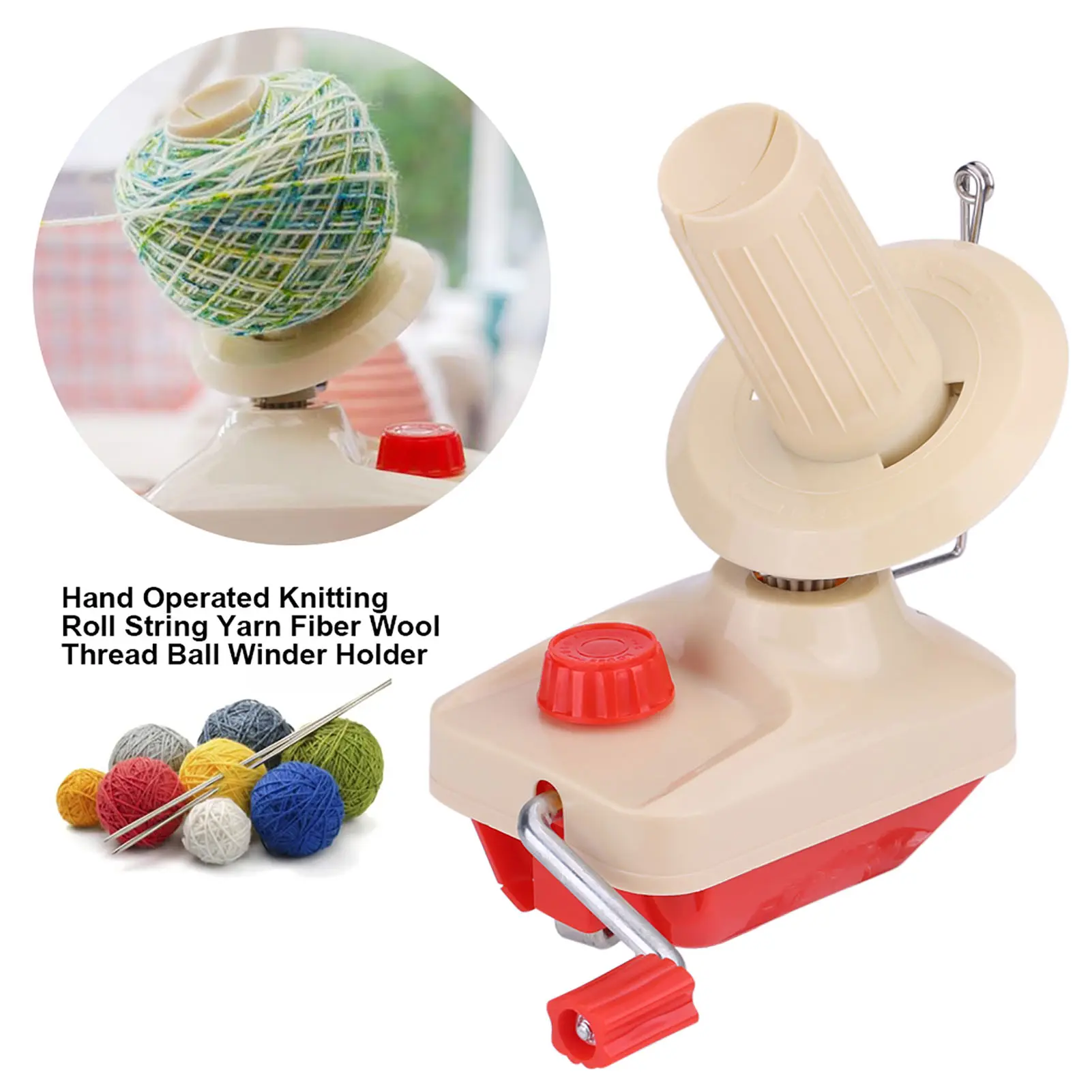 Sewing Tool Thread Ball Winder Hand Operated Knitting Roll String Yarn Fiber Wool Thread Ball Winder Holder Sewing Accessories