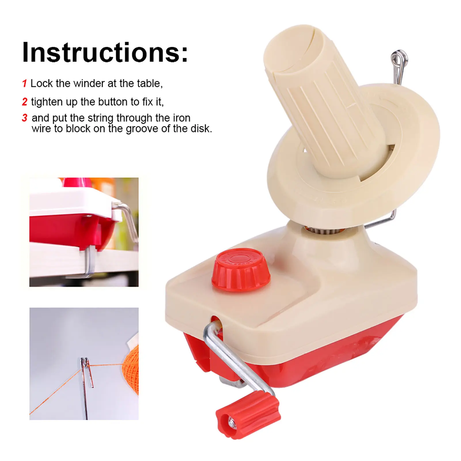 Sewing Tool Thread Ball Winder Hand Operated Knitting Roll String Yarn Fiber Wool Thread Ball Winder Holder Sewing Accessories