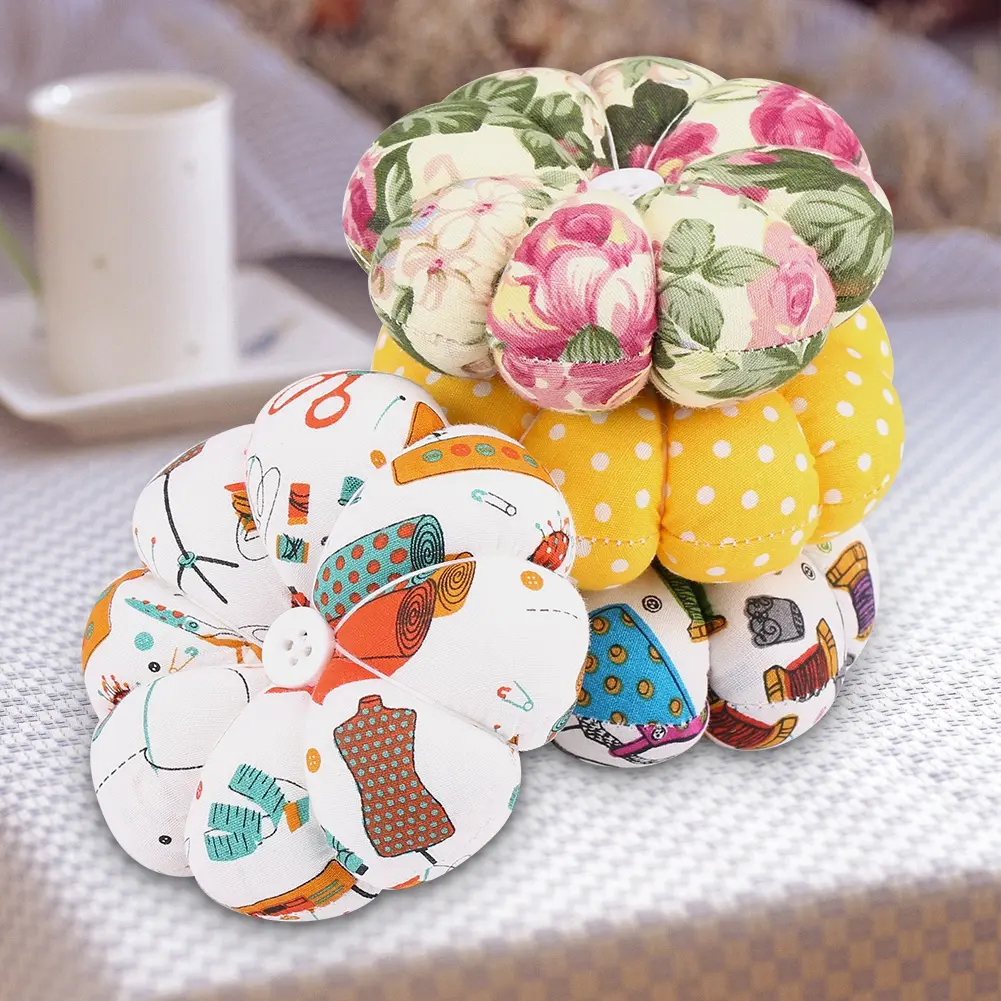 Pumpkin wrist pin cushions  Pumpkin Fabric Sewing Needles Pin Cushion with Elastic Wrist Belt Sewing Pin Cushion