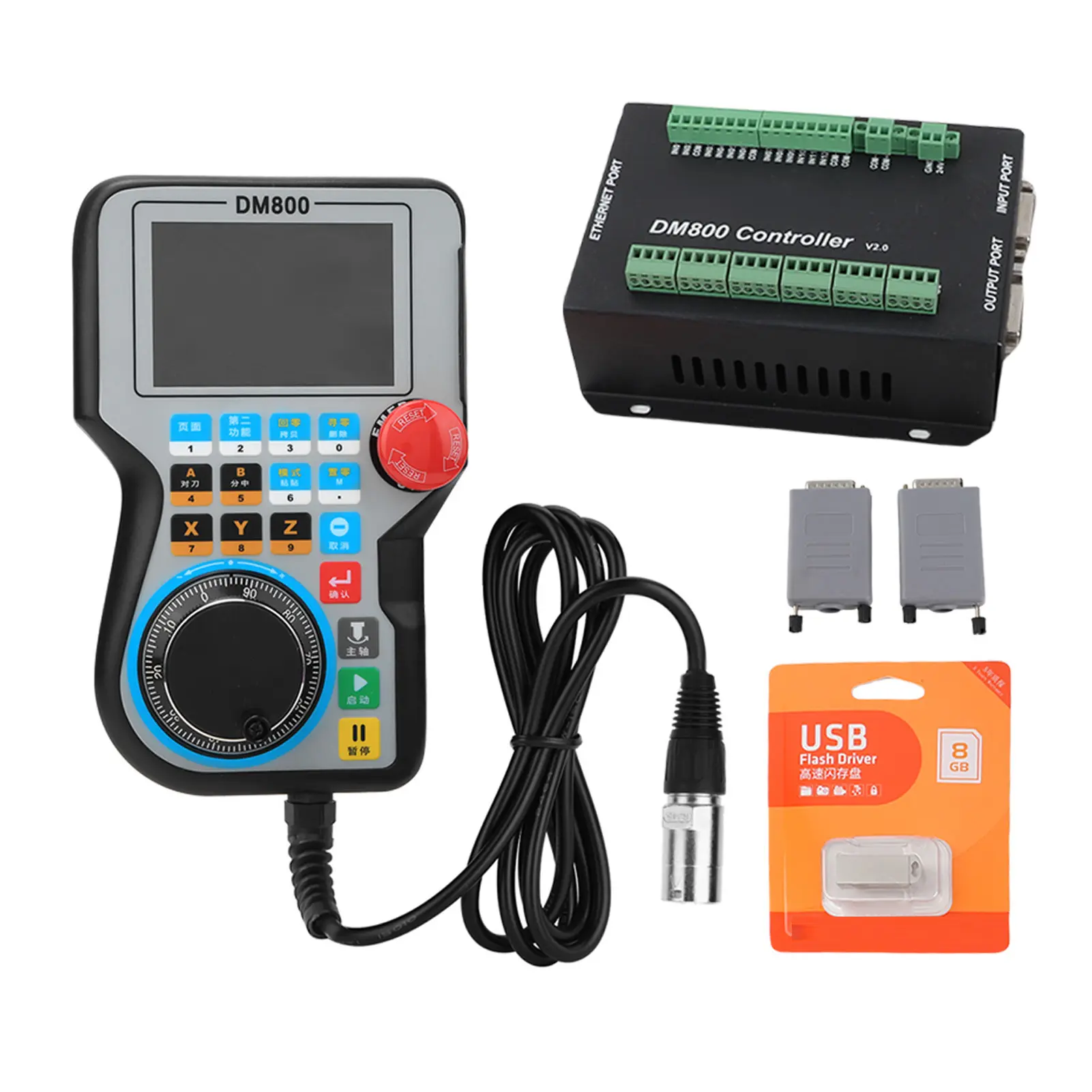 CNC Control System DM800 Handle Controller Motion Control Panel for 3-/4-/5- CNC Machine Industrial CNC Controller