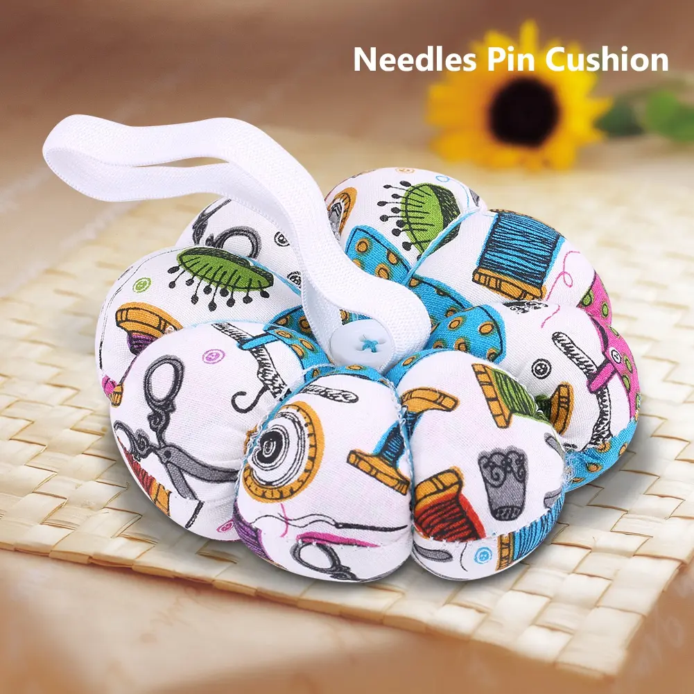 Pumpkin wrist pin cushions  Pumpkin Fabric Sewing Needles Pin Cushion with Elastic Wrist Belt Sewing Pin Cushion