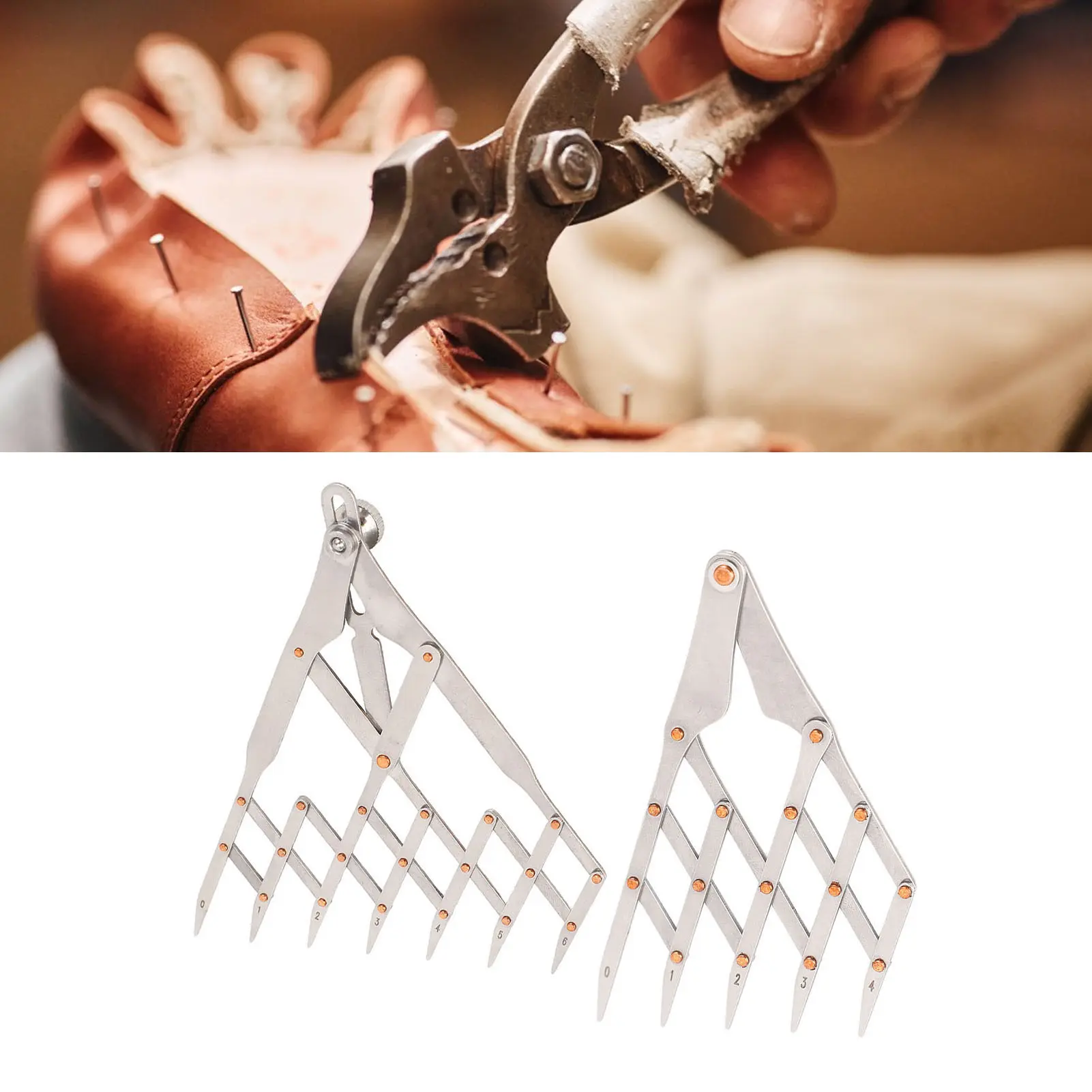 Equal Distance Measuring Ruler Stainless Steel Equidistant Ruler Equal Space Divider Leather Belt Equal Distance Measuring Ruler