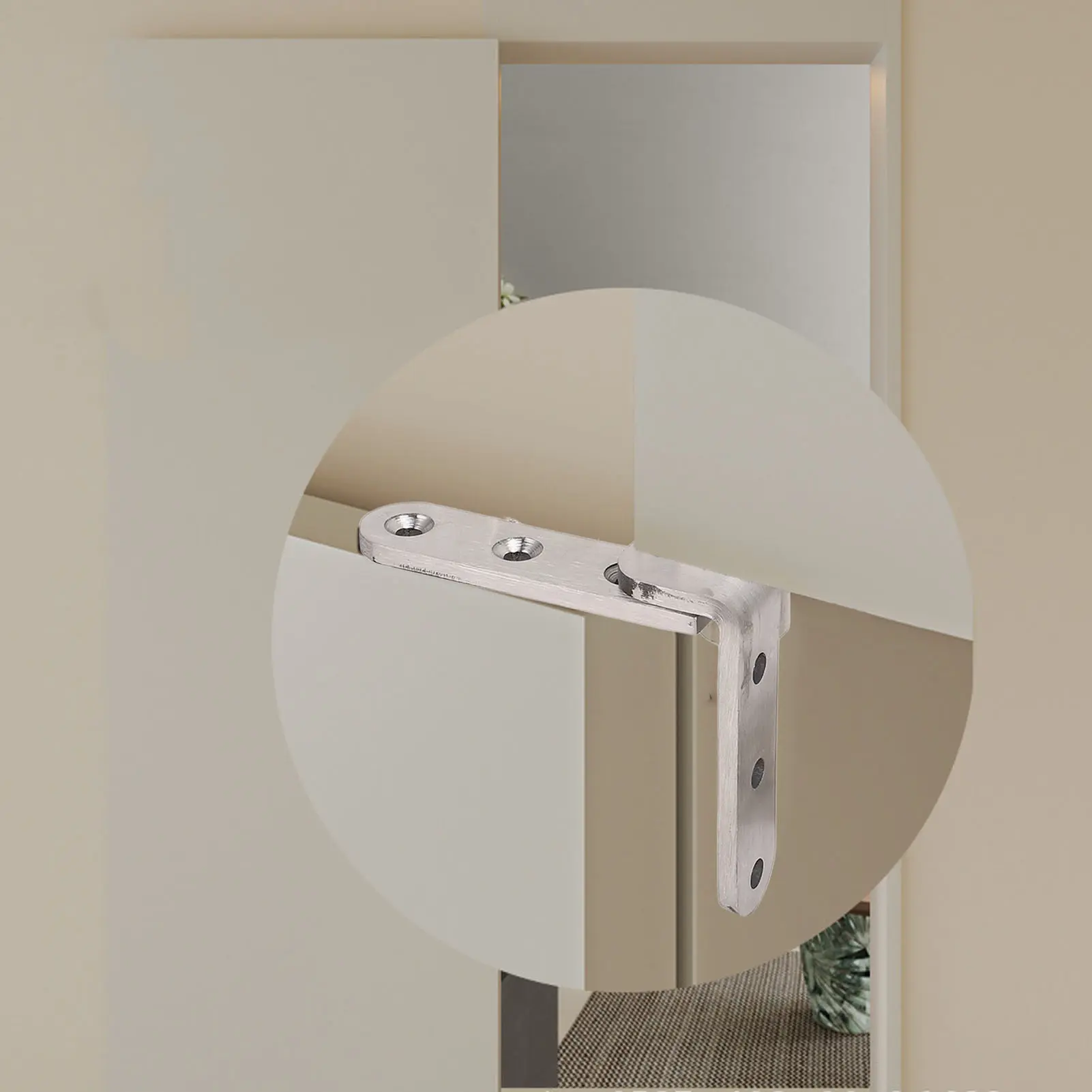 270 Degree Rotating Pivot Hinge Thickened Countersunk Hole Door Pivot Hinges Stainless Steel Maximum Load 130lbs for Cabinets