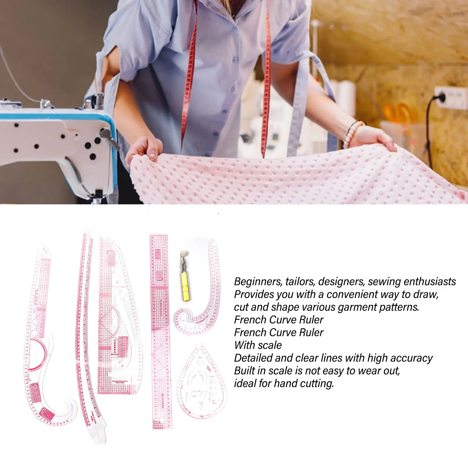 French Curve Ruler Set Accurate Measurement Sewing Rulers Set  Improve Work Efficiency for Shaping for Beginners