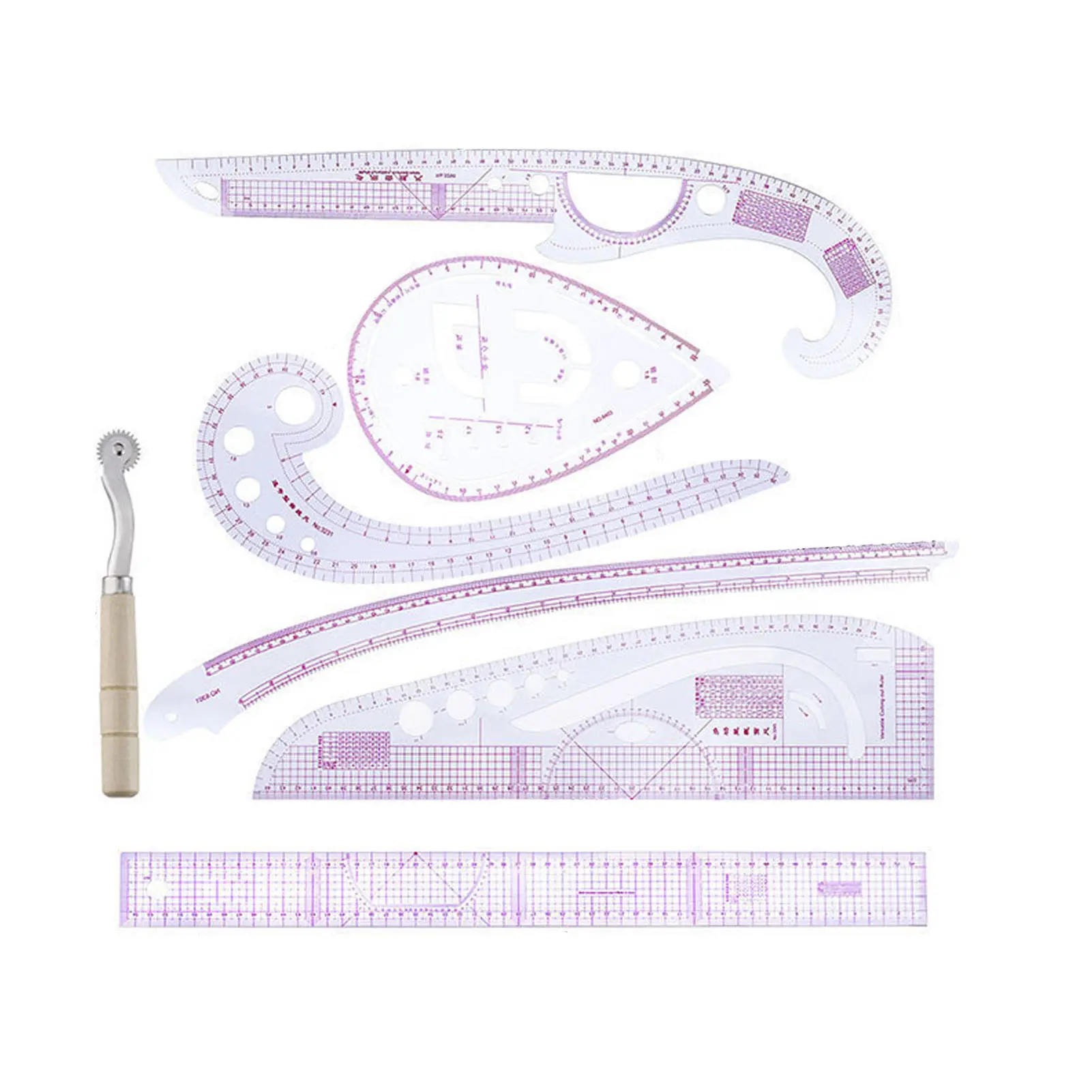 French Curve Ruler Set Accurate Measurement Sewing Rulers Set  Improve Work Efficiency for Shaping for Beginners