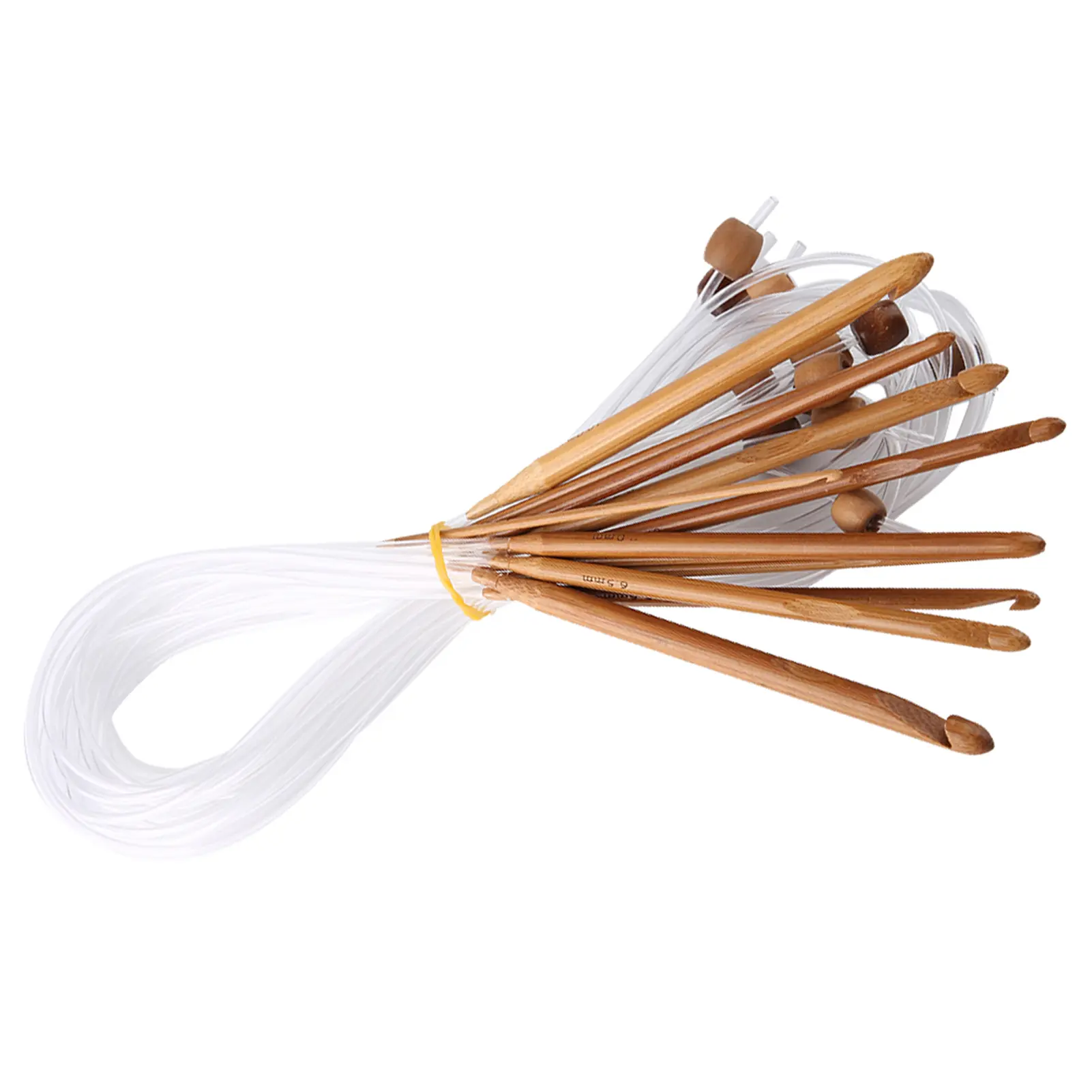 Afghan Hooks Carbonized Bamboo Afghan Tunisian Crochet Hooks Set Carpet Rug Weave Knitting Needles Carpet Knitting Needles