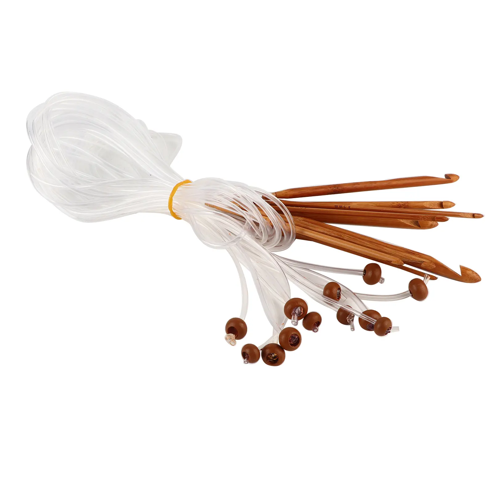 Afghan Hooks Carbonized Bamboo Afghan Tunisian Crochet Hooks Set Carpet Rug Weave Knitting Needles Carpet Knitting Needles
