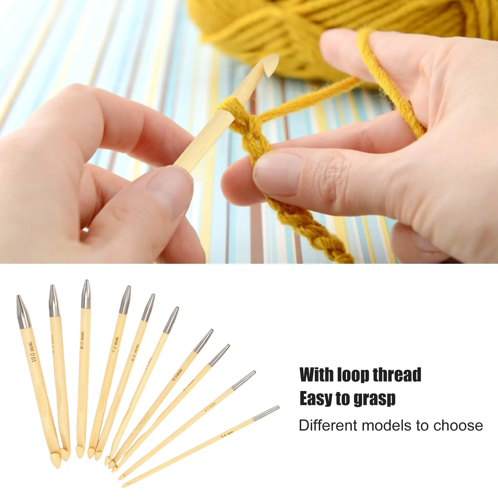 Crochet Hooks Removable Sweater Needle Bamboo Weaving Tools for Handicraft Lovers Crochet Hooks Crochet Needle Crochet Kit