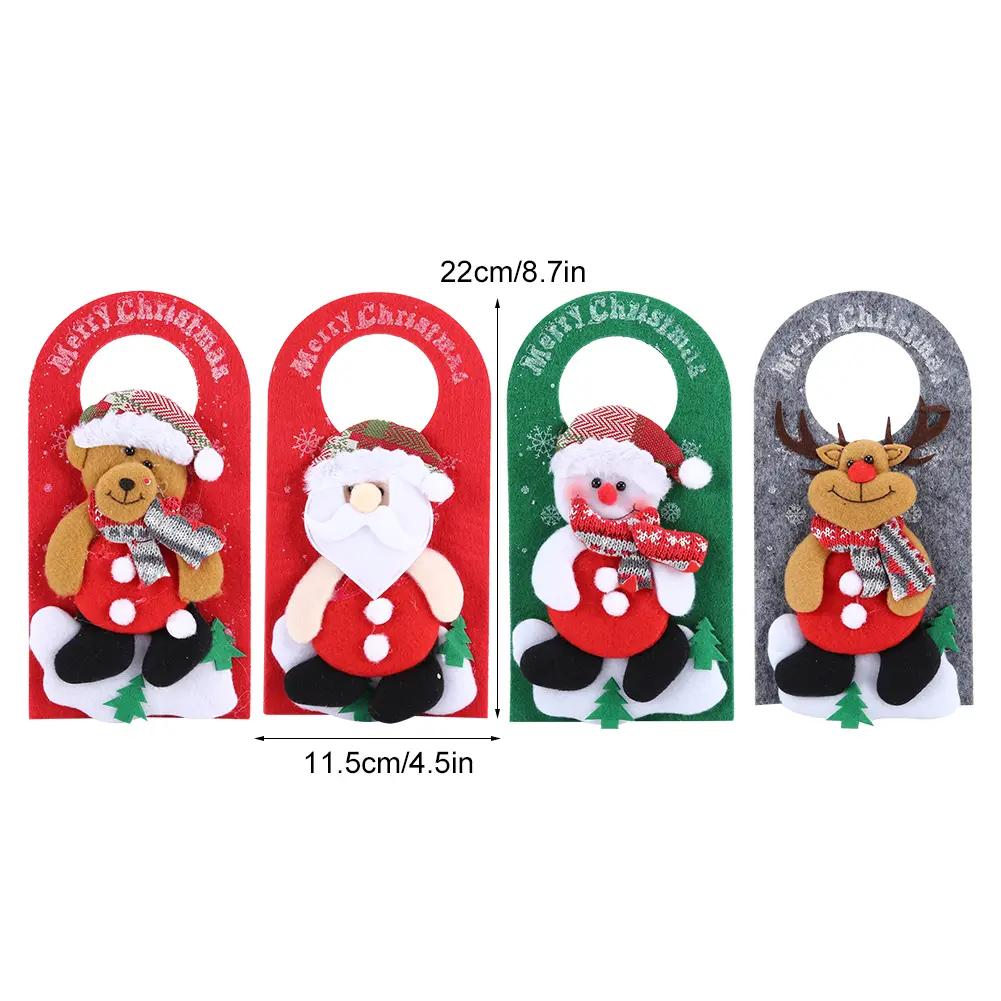 /Set Christmas Door Ornaments Cartoon Door Hanging Pendants for Hotel Shop Window Decorations Door Ornament Door Pendant