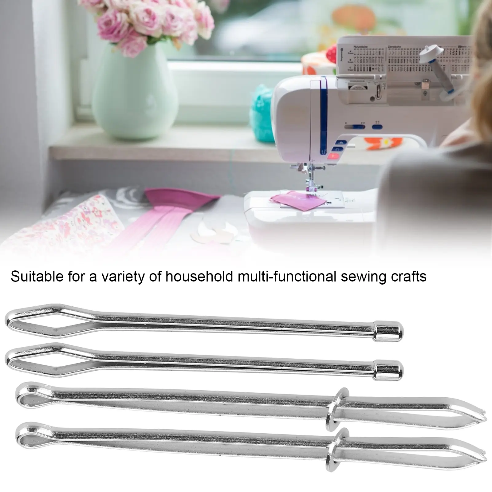 Elastic Band Threader Tweezers Elastic Cord Rope Threader Clip Tweezer Elastics Sewing Accessories DIY Tool for Home Use