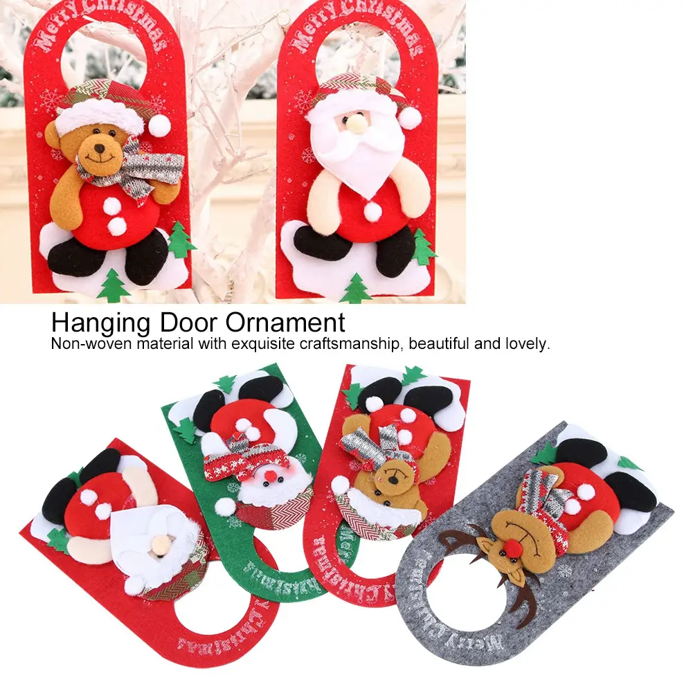 /Set Christmas Door Ornaments Cartoon Door Hanging Pendants for Hotel Shop Window Decorations Door Ornament Door Pendant