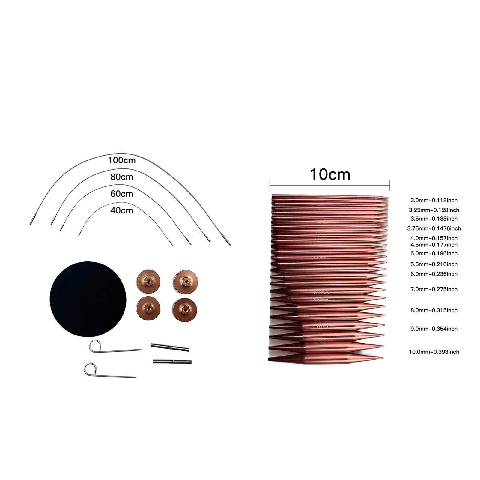 Circular Knitting Needles Set Interchangeable Crochet Needles Improve Efficiency with Case for Enthusiast for Workshop Learning