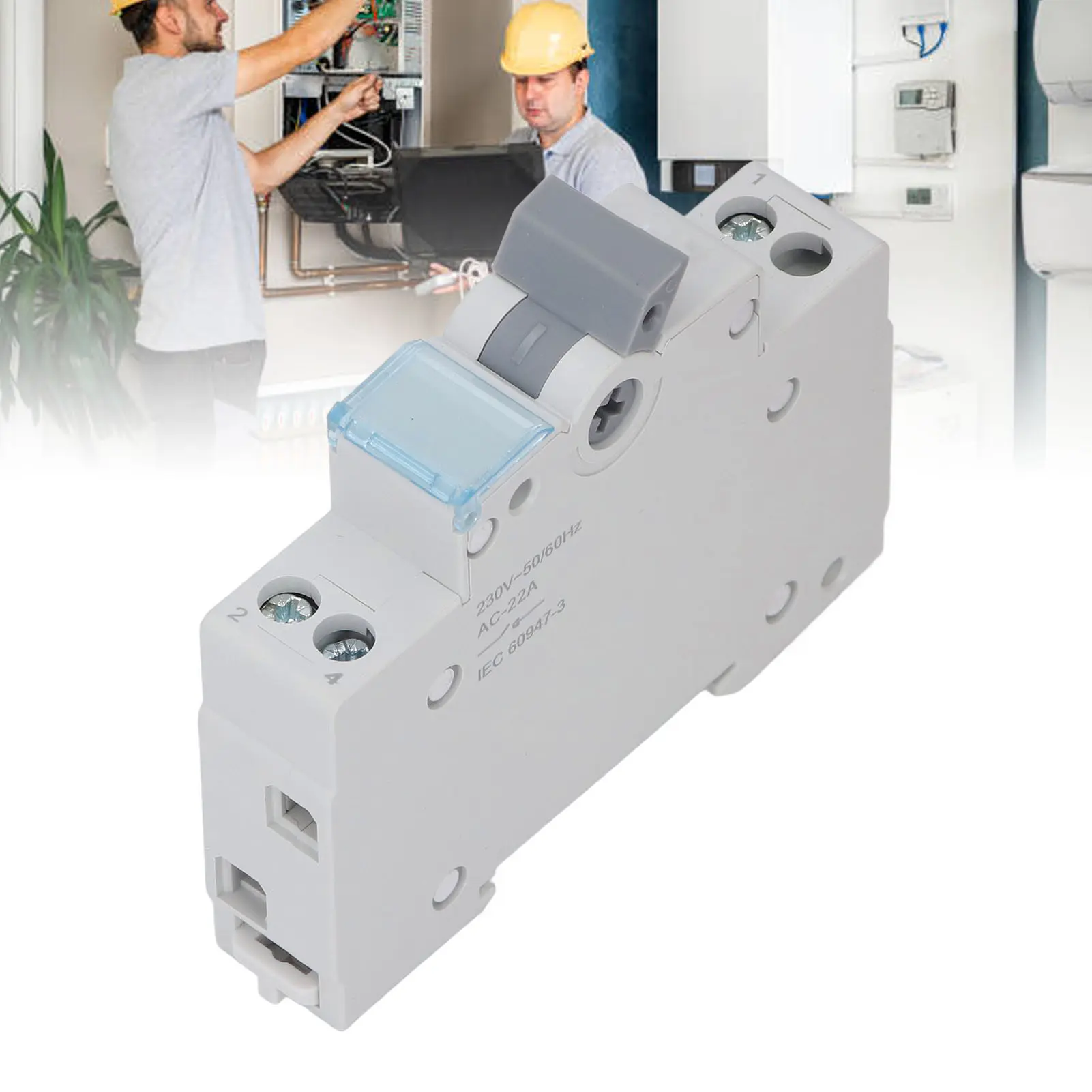 Dual Power Transfer  PC Flame Retardant Material Power Transfer  35mm DIN Rail Mount for RVs Homes Generators