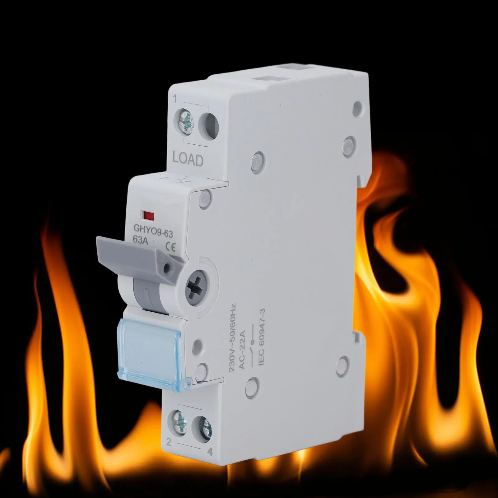 Dual Power Transfer  PC Flame Retardant Material Power Transfer  35mm DIN Rail Mount for RVs Homes Generators