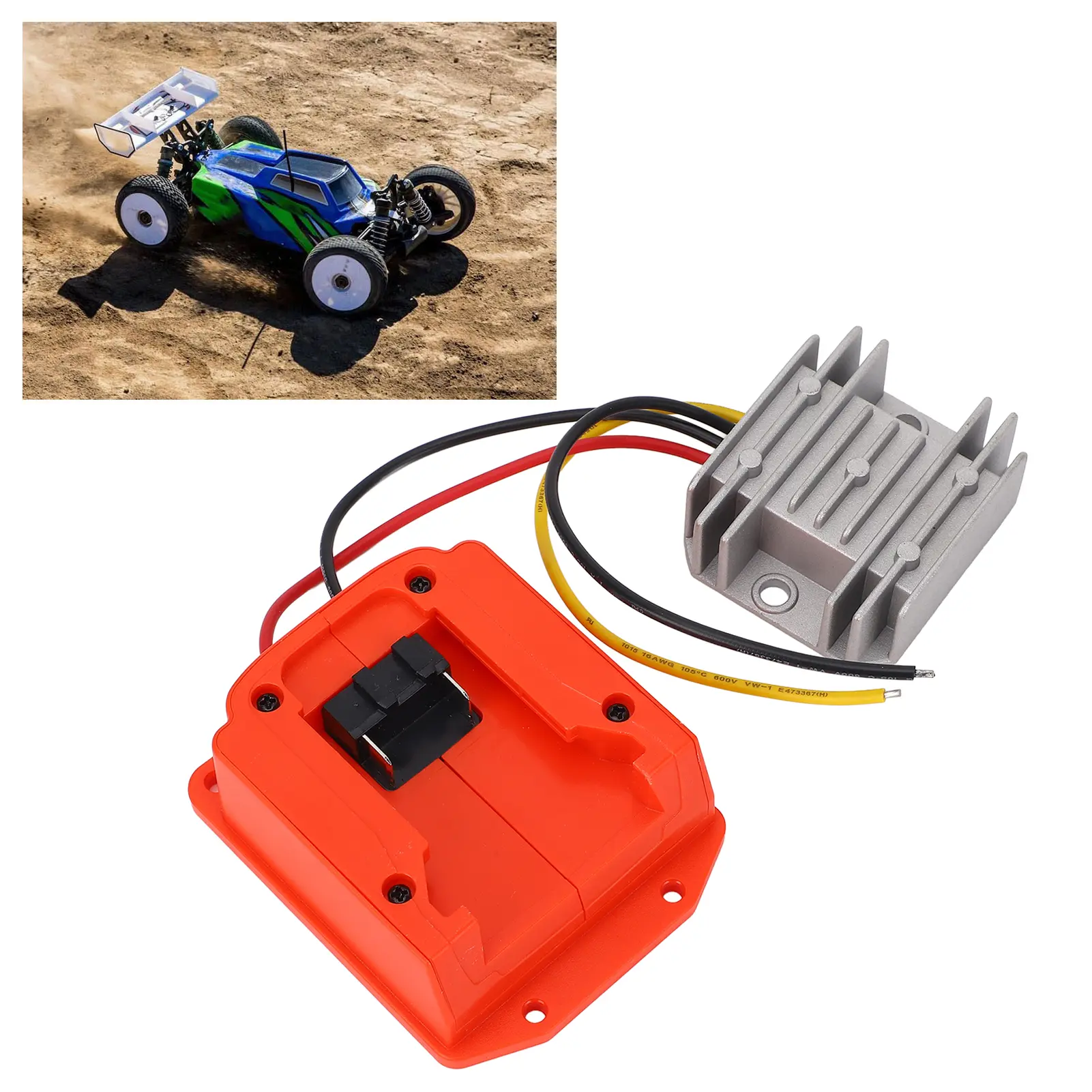 Voltage Reducer 14AWG Wire ABS Battery Adapter 18V To 12V Converter 10A 120W Aluminum Alloy Shell for LED Light Solar Panel