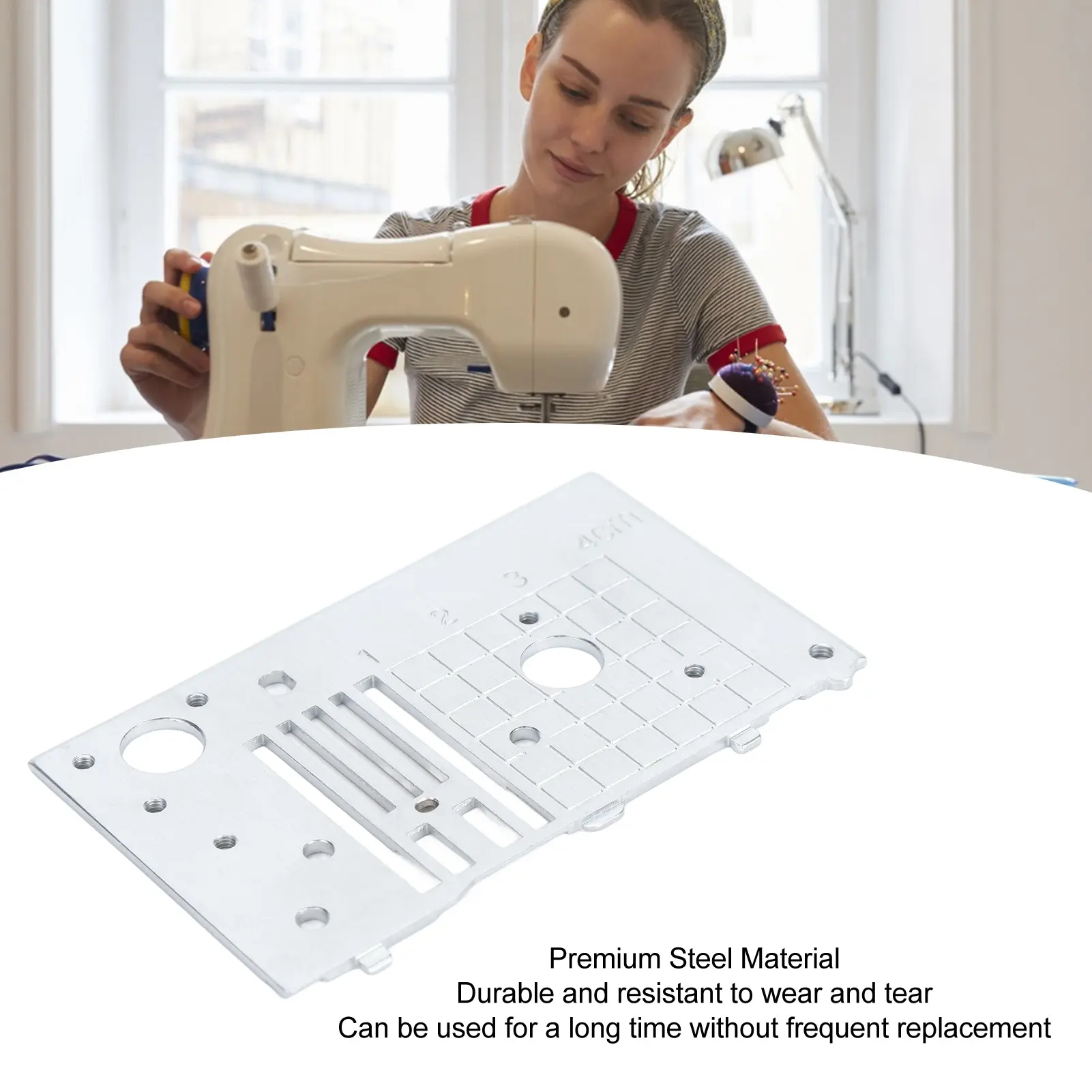Straight Stitch Needle Plate Rustproof  Easy Installation Sewing Needle Plate Steel for SE9180 for CE 00 for SE910