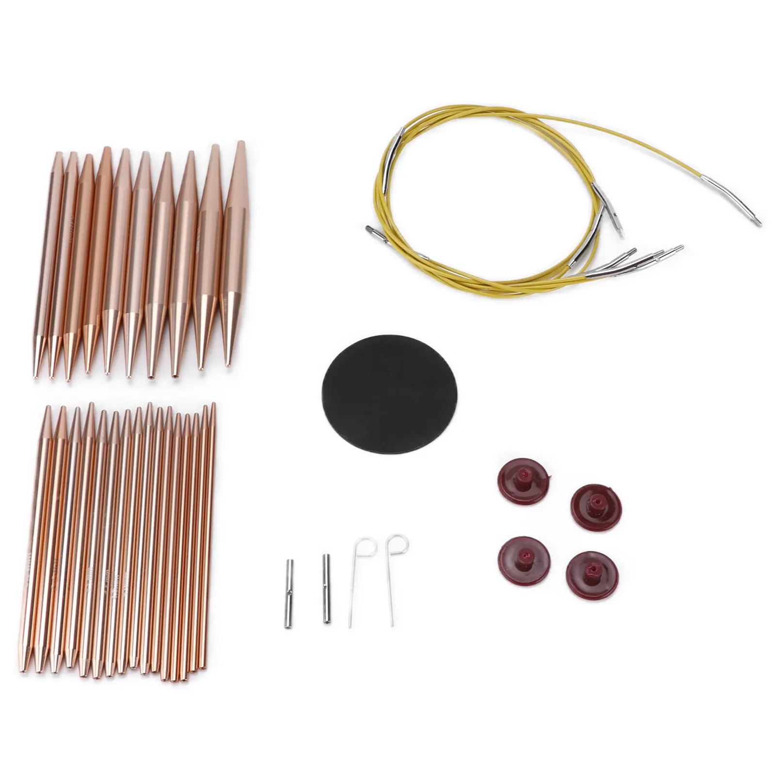 Circular Needle Interchangeable  Gold Color Weaving Crochet with Storage Case for Knitting Circular Knitting Needles