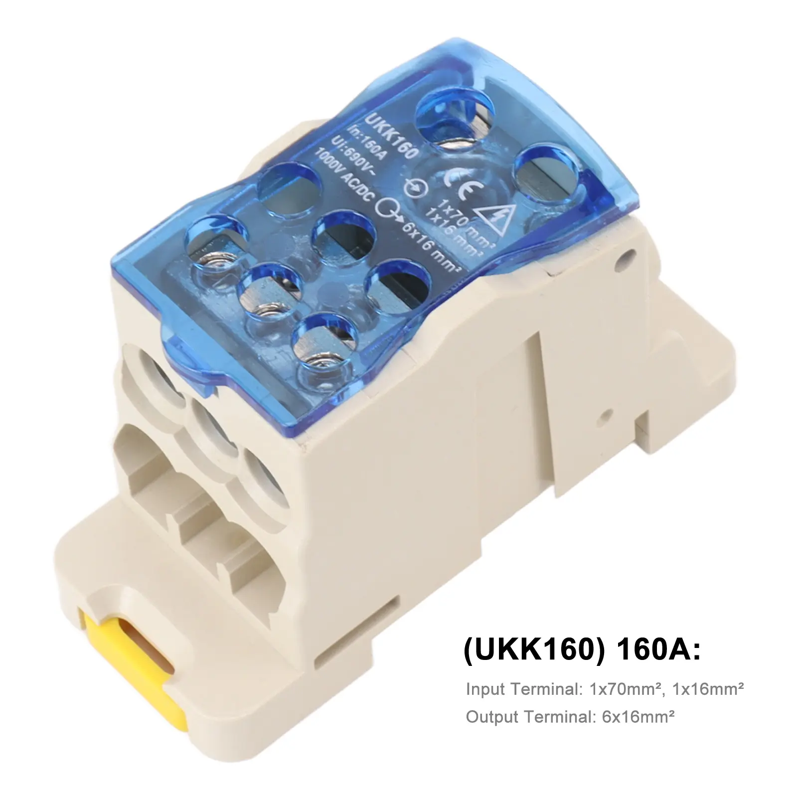 Distribution Box DIN Rail Power Junction Box Electrical Terminal Block Connector Distribution Box AC DC1000V Power Junction Box