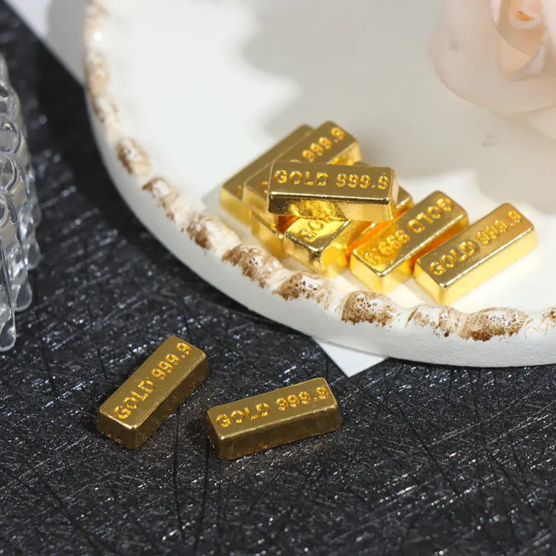 10pcs 1:12 Doll House Miniature Gold Bar Copper Coin Model Toy  Simulation Decoration Accessories