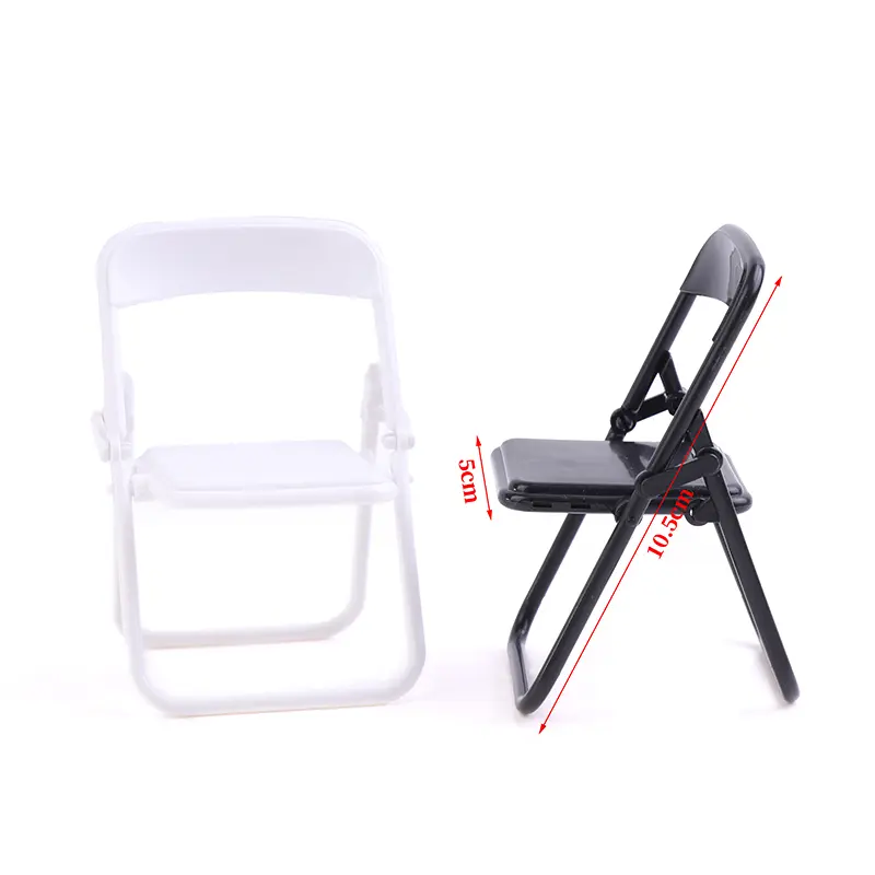 1Pc Mini Chair 1:12 Dollhouse Miniature Plastic Armchair Folding Simulation Furniture Doll House Decor Accessories