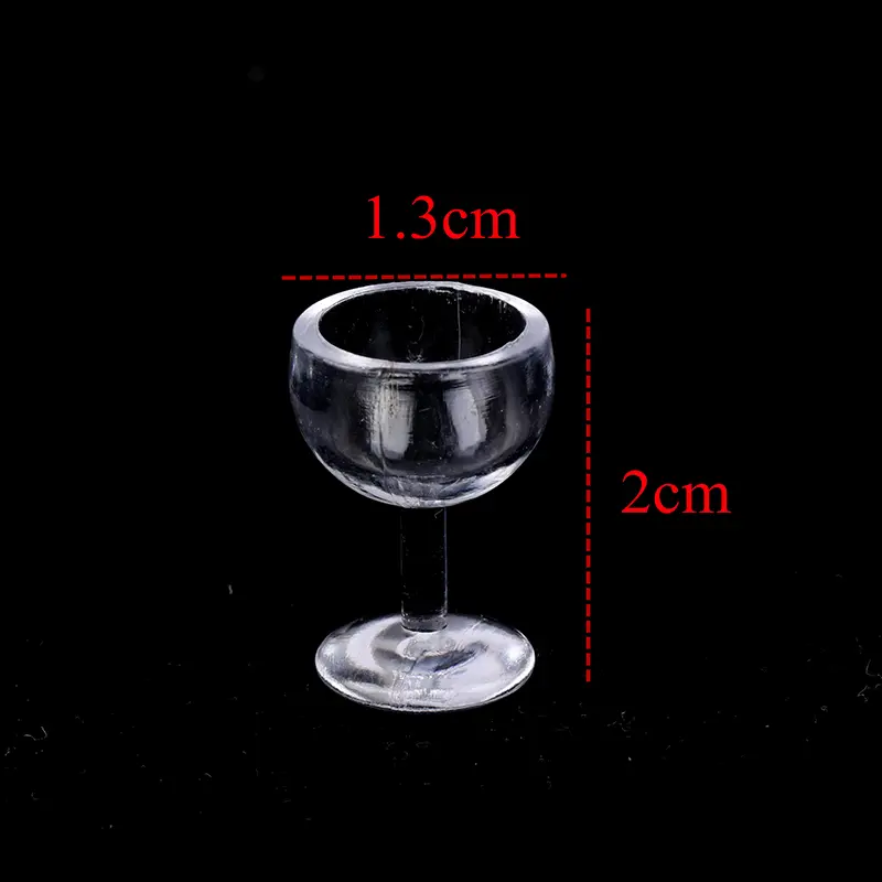 10PCS/set 1:12 Dollhouse Miniature Red Wine Cup Kitchen Decor toy Goblet for Doll House Decoration Accessories